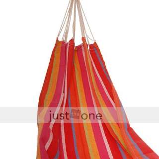 Striped Sturdy Outdoor Camping Quilted Fabric Hammock  