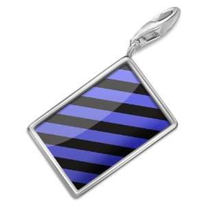 com FotoCharms Purple stripes design / pattern   Charm with Lobster 