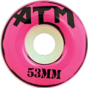  Atm Stencil 53mm Pink Ppp Skate Wheels