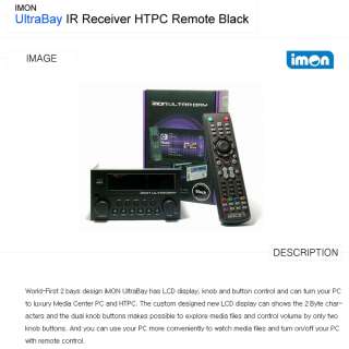   Receiver HTPC +Remote Control Black IMON ULTRA BAY *Free EMS*  