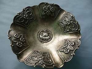 Solid Silver 900 Imperial Russian Antique Sweet Dish Bowl Repousse 