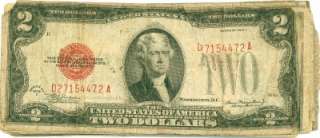 1928 Red Seal Legal Tender (8) Notes  