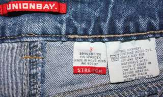 Unionbay sz 3 Womens Juniors Blue Jeans Denim Pants Stretch EI15 