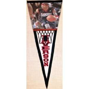  Allen Iverson Sixers 32x13 Traditions Wool Pennant Sports 