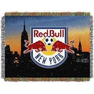  New York Red Bulls MLS Woven Tapestry Throw Sports 