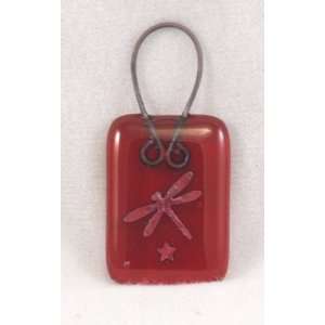    Dragonfly Fused Glass Keychain by Bill Aune
