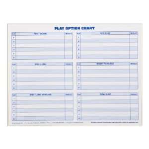  Glovers Scorebooks Football Play Options Charts (8.5 x 11 