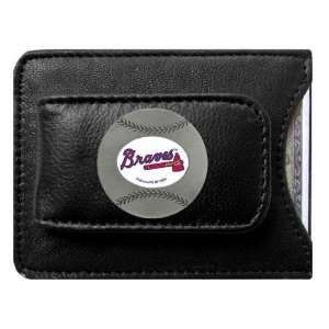 Atlanta Braves MLB Card/Money Clip Holder (Leather)  