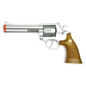  934 UHC 6 inch revolver, Silver/Brown   0.240 Caliber 