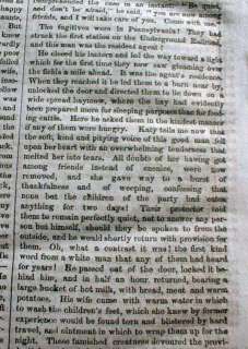   LONG description of THE UNDERGROUND RAILROAD to FREE SLAVES  