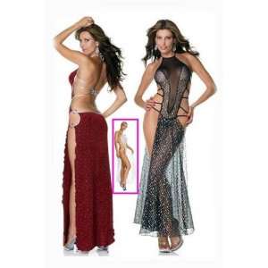   side ties only on a halter neck and backless sumptuous evening gown