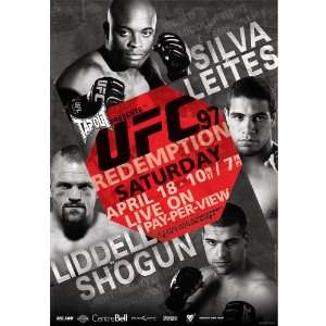  UFC 97 Autographed Poster
