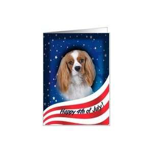 July 4th Card   featuring a Cavalier King Charles Spaniel Card