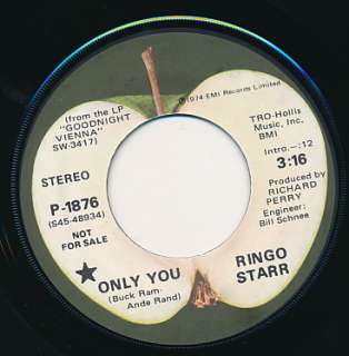   Only You RARE Promo 45 rpm NM HEAR IT (APPLE P   1876)(Beatles)  