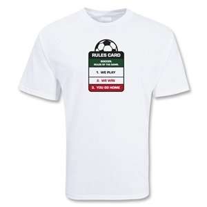  COED Rules Card Soccer T Shirt (White)