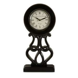  Unique colonial mantle clock with scroll base