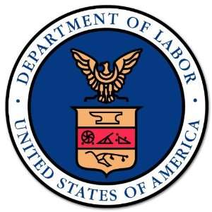 US Department of Labor seal bumper sticker 4 x 4 