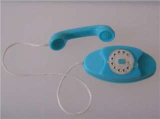 BARBIE Vintage DIAL PHONE Aqua Blue EXCELLENT CONDITION  