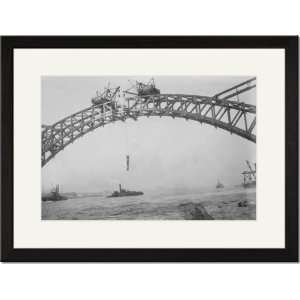  Black Framed/Matted Print 17x23, Completing the Hell Gate 