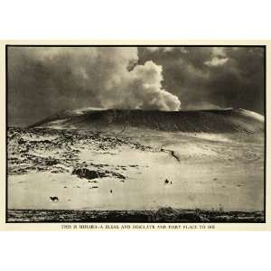  1935 Print Mount Mihara Volcano Japan Basaltic Suicide 