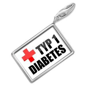  FotoCharms Talisman Type 1 diabetes   Charm with Lobster 