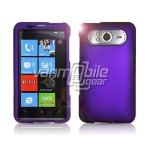 VMG HTC HD7/HD7S   Metallic Purple Hard 2 Pc Rubberized Plastic Case 