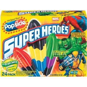   Ice Pops   Super Heroes Assorted Flavors Pack of 4 100 Pops Total