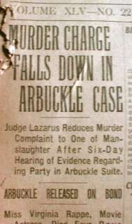 11 1921 newspapers FATTY ARBUCKLE MURDER TRIAL begins  