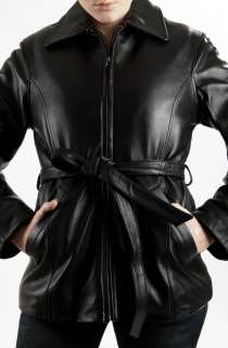   belted lambskin leather jacket style uf 79ll original price $ 490 00