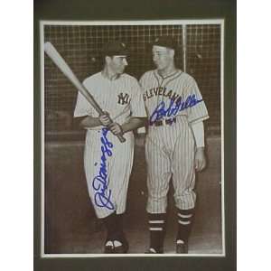 Joe Dimaggio New York Yankees & Bob Feller Cleveland Indians Rookies 