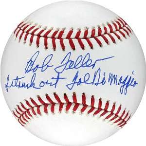  Bob Feller Signed Baseball   Inscribed I Struck Out Joe 