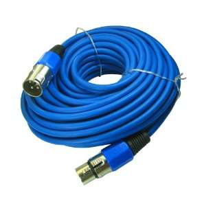  50ft Male to Female Microphone Cable Blue Electronics