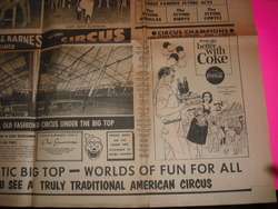 VINTAGE CARSON & BARNES CIRCUS NEWS NEWSPAPER  