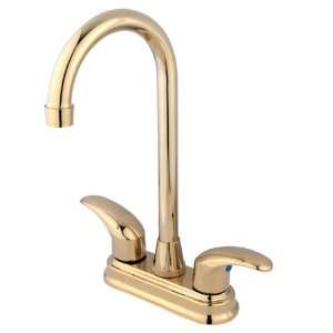   Brass Legacy Double Handle 4 Centerset Bar Faucet with Metal Legac