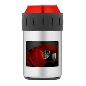    Thermos Can Cooler Koozie Scarlet Macaw   Bird 