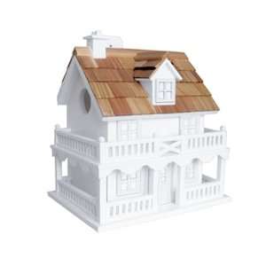  Colonial Cottage Birdhouse   White; Removable Back Wall 