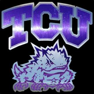 Find these RARE Chrome Horned Frogs Logo & Metallic Sparkle Glitter 