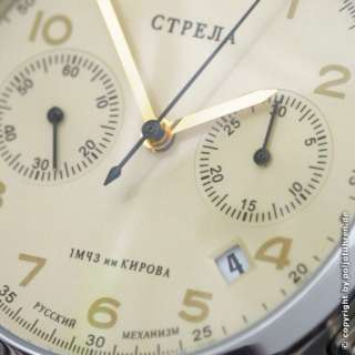 US STRELA  Poljot Chronograph 3133  CIVIL CYS russian mechanical 