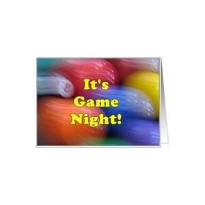  Game Night Party Invitation Abstract Pool Balls Card 