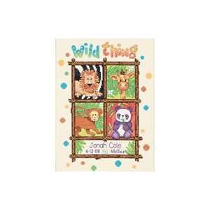   Baby Hugs Wild Thing Birth Record Counted Cross Stitch Kit Home