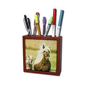  Florene Animals   Mare and Baby Horse   Tile Pen Holders 5 