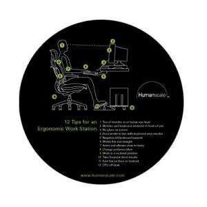  Humanscale Ergo Tips Mouse Pad for 10 inch Mouse Platforms 