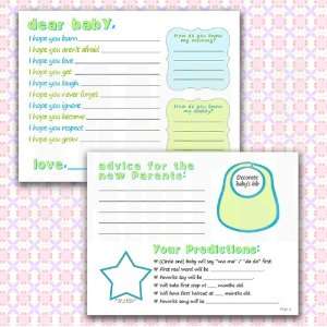  Baby Shower Guest Book Activity and Wish Cards. Set of 24 