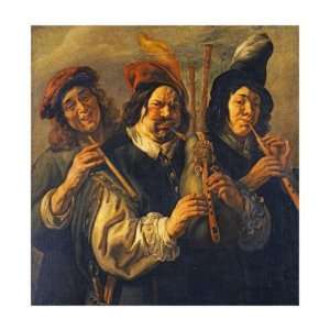  Three Musicians by Jacob Jordaens. size 25 inches width 