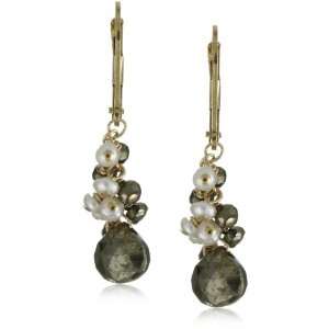   Jewelry Pyrite Metallic Pearl and Pyrite Baby Brio Earrings Jewelry