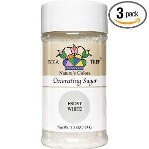 India Tree Sugar Decorating, Frost White, 3.3 Ounce (Pack of 3 