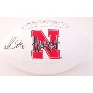 Ndamukong Suh Autographed Nebraska Logo Ball   JSA   Autographed 