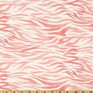  44 Wide Ooh La La Zebra Salmon/White Fabric By The Yard 