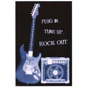  plug in tune up rock out   MUSIC POSTER   24 X 36