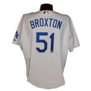 Jonathan Broxton #51 2007 Dodgers Game Used Home White Jersey  